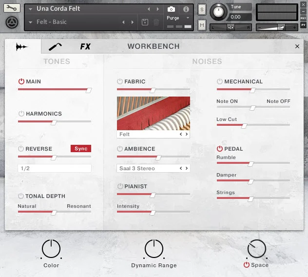 una corda workbench red