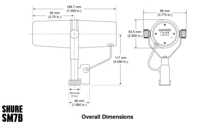 Shure SM7b Size