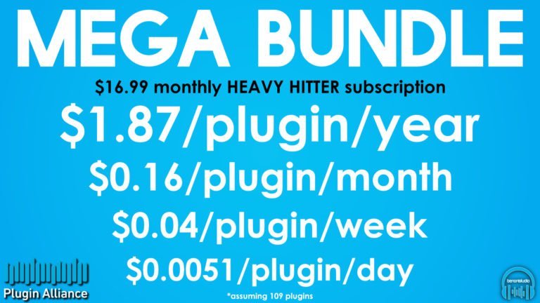 Plugin Alliance Mega Bundle PER PLUGIN Heavy Hitter 1699 monthly ALL