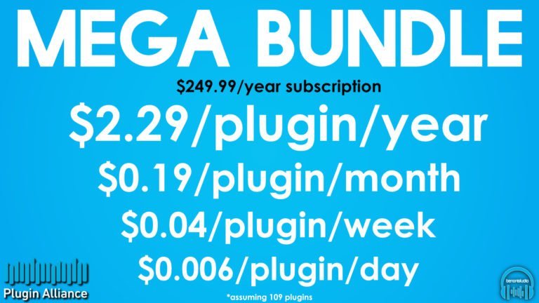 Plugin Alliance Mega Bundle PER PLUGIN day ALL 249