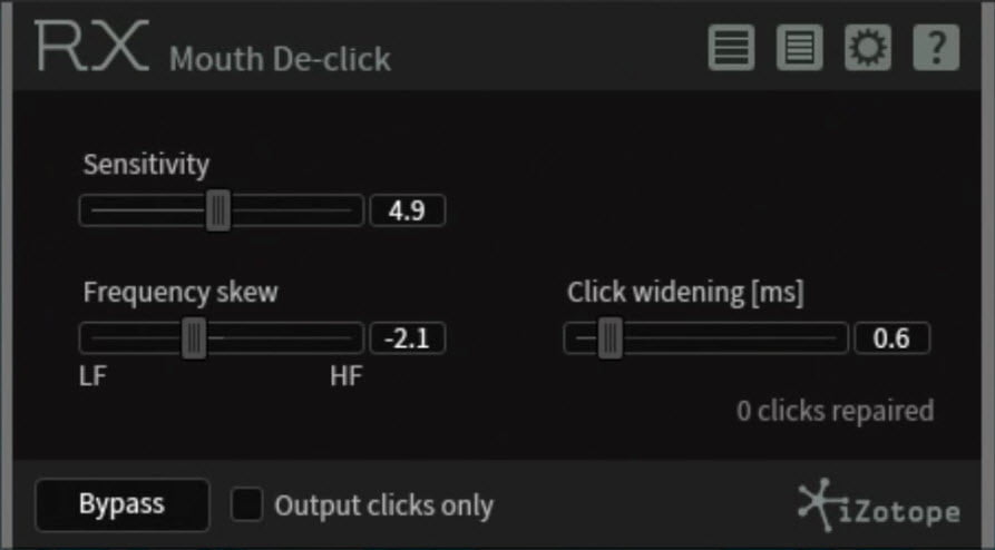 izotope RX Mouth De-click