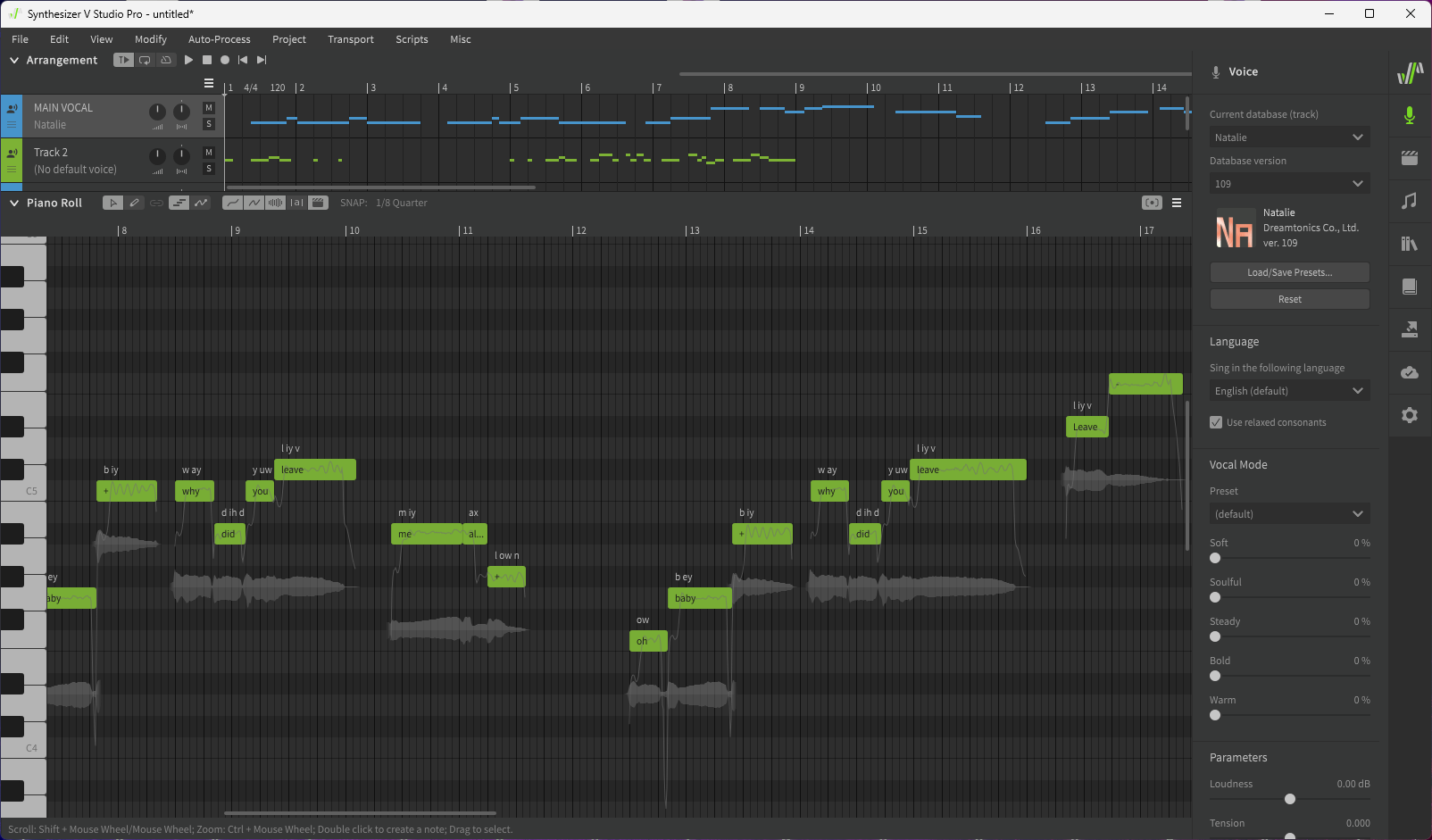 AI Vocal Synth - Synthesizer V Studio Pro from Dreamtonics - benonistudio